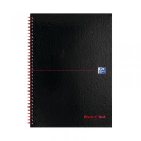 Black n Red Wirebound A-Z Hardback Notebook A4 (Pack of 5) 100080232 JDM67005