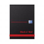 Black n Red Casebound Plain Elasticated Notebook 192 Pages A7 (Pack of 10) 100080540 JDM67072