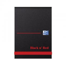 Black n Red Casebound Plain Elasticated Notebook 192 Pages A7 (Pack of 10) 100080540 JDM67072