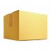 The photo shows a stack of Jiffy Packing Boxes made from single wall corrugated material. Each carton measures 178x178x178mm and is colored a rich shade of brown. The pack contains 25 boxes, perfect for all your dispatch needs.