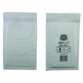 Jiffy AirKraft Bag Size 00 115x195mm White (Pack of 100) JL-00