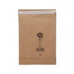 This photograph shows a pack of 100 Jiffy Eco Padded Envelopes, labeled as Jiffy Padded Bag Size 2. The envelopes are 195x280mm in size and have a shiny gold color. They are slightly padded for extra protection and are labeled with the codes JPB-2 and JFP2.