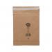 This photograph shows a pack of 100 Jiffy Eco Padded Envelopes, labeled as Jiffy Padded Bag Size 2. The envelopes are 195x280mm in size and have a shiny gold color. They are slightly padded for extra protection and are labeled with the codes JPB-2 and JFP2.
