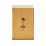 This picture features a stack of Jiffy Eco Padded Envelopes in size 4, measuring 225x343mm. The envelopes are a vibrant gold color and come in a pack of 100. They have a cushioned interior, providing protection for your items during shipping.