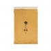 The photograph features a pack of 100 Jiffy Eco Padded Envelopes, in the size of 245x381mm. The envelopes are a metallic gold color and are made with eco-friendly materials. Each envelope is padded for added protection during shipping.