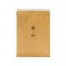 This image features a pack of 50 Jiffy Eco Padded Envelopes in size 7, measuring 341x483mm. The envelopes are gold in color and are labeled as Pb-7 and JPB-7. They each have a padded interior for protection during shipping.