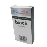 Ergo-Brite Drywipe Marker Rubber Grip Black (Pack of 10) JN10098 JN10098