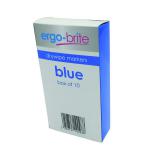 Ergo-Brite Drywipe Marker Rubber Grip Blue (Pack of 10) JN10102 JN10102