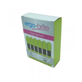 5 Star Ergo-Brite Ergonomic Highlighter Pen Yellow (Pack of 10) JN69979 JN69979