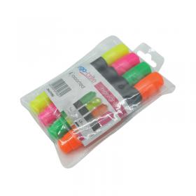 5 Star Ergo-Brite Ergonomic Highlighter Pens Assorted (Pack of 4) JN69980 JN69980
