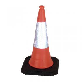 Red Weighted Traffic Cone with Reflective Sleeve 750mm 398432 JS71400