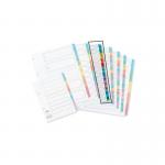 Concord Index 1-12 A4 White with Multicolour Tabs 01301CS13 JT01301