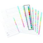 Concord Index 1-12 A4 White with Multicoloured Mylar Tabs 01301/CS13 JT01301