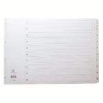 Concord Index 1-10 A3 White Board with Clear Mylar Tabs 04601/CS46 JT04601