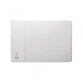 Concord Index 1-20 A3 White Board with Clear Mylar Tabs 04801CS48 JT04801