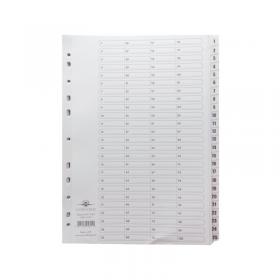 Concord Classic Index 1-200 A4 White Board With Clear Mylar Tabs 05801/Cs58 JT05801