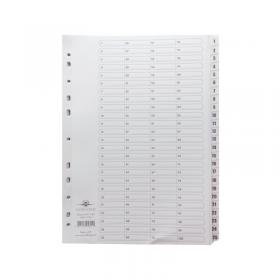 Concord Classic Index 1-200 A4 White Board With Clear Mylar Tabs 05801Cs58 JT05801