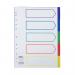 Concord 5-Part Index Polypropylene Multicoloured A4 06801 JT06801