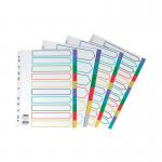 Concord 10-Part Index Polypropylene Multicoloured A4 06901 JT06901
