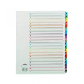 Concord Index A-Z A4 Extra Wide Multicoloured Mylar Tabs 07801CS78 JT07801