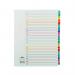 This image shows a set of Concord A-Z dividers with mylar tabs in various colors, designed for A4 size documents. The tabs are extra wide for easy labeling and organization, making it perfect for keeping important papers in order.