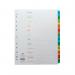 This photograph features a set of Concord monthly dividers with multicolored tabs for the months of January to December. The A4 size and extra wide design make it a versatile addition to any organizational system. The vibrant colors add a touch of fun to any workspace.