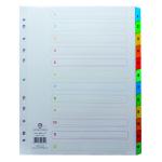 Concord Index 1-12 A4 Extra Wide Multicoloured Mylar Tabs 09801/CS98 JT09801