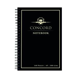 Photos - Notebook Concord Jotta  140 Page A5 Black 5 Pack 8959-CON JT18959 