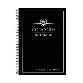 Concord Jotta Notebook 140 Page A5 Black (Pack of 5) 8959-CON JT18959