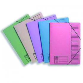 Concord 9-Part File Foolscap Elasticated Assorted (Pack of 10) 19099 JT19099