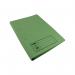 The picture shows green pocket transfer files with a weight of 285gsm, designed by Exacompta. Each pack contains 25 foolscap-sized files, perfect for organizing important documents. The files have a Guildhall Transfer logo on the front and a pocket for easy storage and transport.