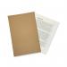 The picture shows a stack of buff-colored folders and slipfiles. Each folder has the label Guildhall Square Cut and features a lightweight design. There are 100 folders in total, all in foolscap size.