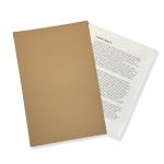 The photo shows a stack of 100 buff-colored heavyweight foolscap cut and slip folders from Guildhall Square. Each folder is neatly labeled and organized, with the textured material adding a professional touch. The neutral color makes it suitable for any office setting.