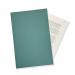 The photograph captures stacks of Guildhall Square cut files and slipfiles, neatly arranged in a Guildhall Square cut folder. The files are heavyweight and foolscap sized, in a vibrant shade of blue. The pack contains 100 folders, labeled with the product code FS290-BLUZ.