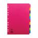 Concord Divider 10-Part A4 160gsm Bright Assorted 50899 JT50899