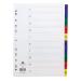 Concord Index 1-10 A4 Polypropylene Multicoloured 66399