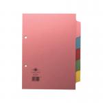 The Concord A5 Dividers are made from 160gsm pastel coloured card for durability and style. Each divider has five sections, perfect for organising your documents or notes. The A5 size makes it compact and portable, perfect for use in any notebook or folder. The pastel colours add a touch of elegance and make it easy to differentiate between sections.