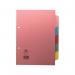 The Concord A5 Dividers are made from 160gsm pastel coloured card for durability and style. Each divider has five sections, perfect for organising your documents or notes. The A5 size makes it compact and portable, perfect for use in any notebook or folder. The pastel colours add a touch of elegance and make it easy to differentiate between sections.