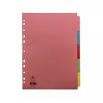 This photo displays a set of Concord Dividers & Indexes, specifically the 5-part A4 160gsm Multicoloured edition. The vibrant colors and sturdy material are immediately noticeable, providing organization and durability for any project or document.