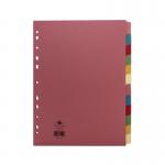 This image shows a set of Concord dividers and indexes. There are 12 parts, each in a different vibrant color. The dividers are A4 size and made of 160gsm paper. They are arranged in a neat stack, with the brand name and divider labels visible on the tabs.