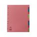 This photo features the Concord Extra Wide Dividers, a set of 12-part A4 dividers in soft pastel colors. The dividers are organized neatly and labeled with numbers for easy reference. The extra wide design allows for more information to be written on each tab.