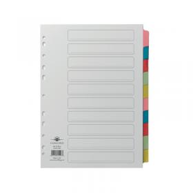 Concord Divider 10-Part A4 Multicoloured Tabs with Contents 72098/PJ20 JT72098