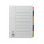 Concord Divider 10-Part A4 Multicoloured Tabs with Contents 72098PJ20 JT72098