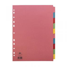 Concord 10-Part 5-Colour Dividers A4 Assorted 72099J20 JT72099