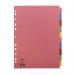 Concord 10-Part 5-Colour Dividers A4 Assorted 72099J20 JT72099