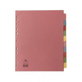 Concord Divider 10-Part A4 Extra Wide Pastel Colours 72699J26 JT72699