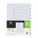 Concord Unpunched Index 1-10 A4 160gsm White (Pack of 10) 75201 JT75201