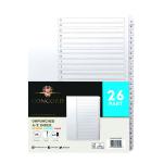 Concord Unpunched Index A-Z 26 Part A4 160gsm White (Pack of 5) 75601 JT75601