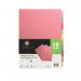 This photo shows a set of Concord Unpunched Dividers. There are 10 dividers in A4 size, each with a different vibrant color. The dividers are unpunched for easy customization and organization. Perfect for any office or school setting.