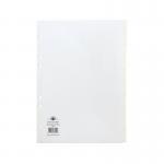 This image shows a set of Concord Extra Wide Dividers, specifically the Jet Index Divider 10 Part A4 150gsm White. The dividers are made from high-quality 77801 JT77801 paper and feature a clean, bright white color. The set includes 10 dividers, each with a labeled tab for easy organization.